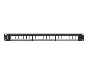 Tilbehør - Lanberg PPKS-1024-B Patch Panel Blank 24-Port 1U for Keystone Modules Black - PPKS-1024-B