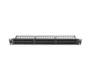 Tilbehør - Lanberg PPU6-1048-B 48-Port 1U 19" Cat.6 UTP Patch Panel Black - PPU6-1048-B