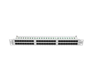 Tilbehør - Lanberg PPU6-1048-S 48-Port Patch Panel 1U 19" Cat6 Grey RAL7035 - PPU6-1048-S