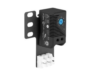 Rackskap - Lanberg AK-1505-B Closed Loop Thermostat 10A for Rack Cabinets with 19" Ear and Terminal Block Black - AK-1505-B