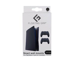 Veggmontering, AV-braketter & AV-møbler - Floating Grip Playstation 5 wall mount Bundle - Black 10 kg - 5713474113002