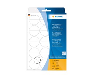 Papir, Fotopapir & Etiketter - HERMA - security/sealing labels - 240 label(s) - 32 mm round - 2279