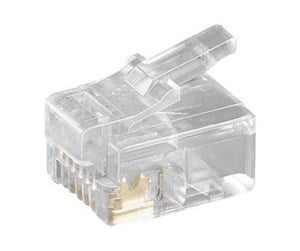 Nettverkskabel - RJ12 Modular Plug for Flat Cables 6-Pin (10pcs) - 4040849502514