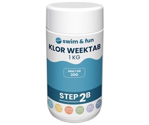 Basseng - Swim & Fun Klor WeekTab 20 g 1 kg - 1729