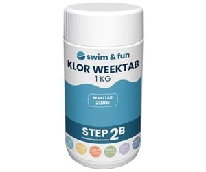 Basseng - Swim & Fun Klor WeekTab 200 g 1 kg - 1737