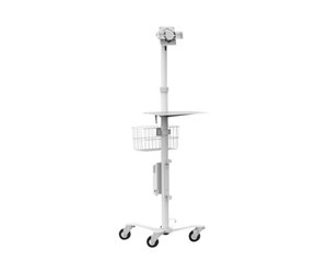 Skjermholder - Compulocks Rolling VESA Medical Floor Stand With Universal Tablet Holder White - UCLGMCRSTDW