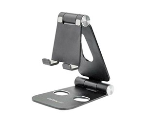 Mobil - Andre tilbehør - StarTech.com Phone and Tablet Stand - Foldable - Multi Angle - Aluminum - Black - Adjustable Smartphone / Tablet Stand - desktop stand - USPTLSTNDB