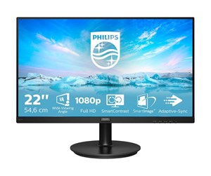 Skjerm - 22" Philips V-line - 1920x1080 - 75Hz - VA - 221V8A/00