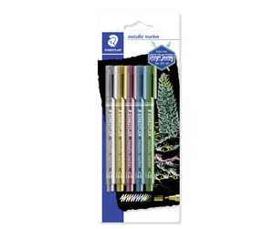 Skrive- & Tegneverktøy - Staedtler Marker  metallic 5 pcs BC - 8323-S BK5