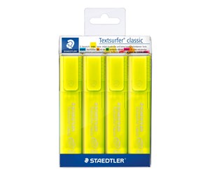 Skrive- & Tegneverktøy - Staedtler Highlighter Textsurfer clas 4pcs ye - 364-1P WP4