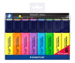 Skrive- & Tegneverktøy - Staedtler Highlighter Textsurfer promo 6+2 - 364 A WP8