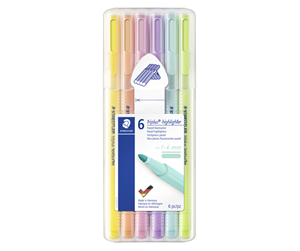 Skrive- & Tegneverktøy - Staedtler Highlighter tripl.pastel 6pcs.box - 362 CSB6