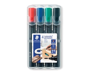 Skrive- & Tegneverktøy - Staedtler Marker Lumocolor permanent 4pcs.box - 352 WP4