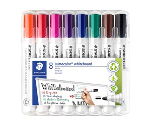 Skrive- & Tegneverktøy - Staedtler Whiteboard marker Lumo. 8pcs.box - 351 WP8