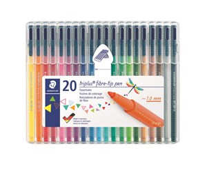 Hobbyartikler - Staedtler triplus® color, fibertip penn, 20 stk - 323 SB20