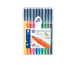 Skrive- & Tegneverktøy - Staedtler Fibre tip pen triplus col.10pcs.box - 323 SB10