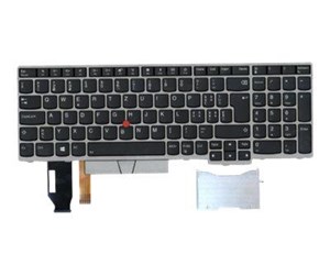 Tastatur - Lenovo Keyb T590/L580/E580/E590/P52/P72 CH - SILVER - Bærbart tastatur - til utskifting - Sveitsisk - Sølv - 01YN686