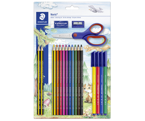 Hobbyartikler - Staedtler Colouring Set w. scissors 100% PEFC - 61 SET43