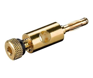 Skjermkabel - Pro Banana Plug 4mm - gold - 4040849116834