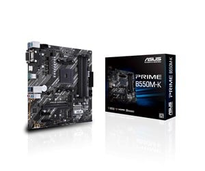 Hovedkort - ASUS PRIME B550M-K Hovedkort - AMD B550 - AMD AM4 socket - DDR4 RAM - Micro-ATX - 90MB14V0-M0EAY0