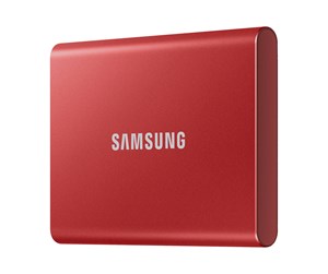 SSD - Samsung Portable SSD T7 - 500GB - Rød - Ekstern SSD - USB 3.2 Gen 2 - MU-PC500R/WW