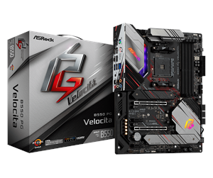 Hovedkort - ASRock B550 Phantom Gaming Velocita Hovedkort - AMD B550 - AMD AM4 socket - DDR4 RAM - ATX - 90-MXBD90-A0UAYZ