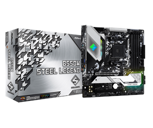 Hovedkort - ASRock B550M STEEL LEGEND Hovedkort - AMD B550 - AMD AM4 socket - DDR4 RAM - Micro-ATX - 90-MXBCU0-A0UAYZ