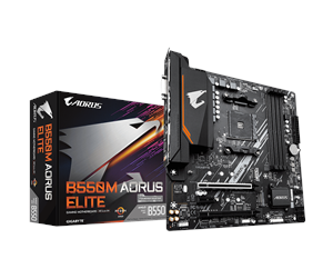 Hovedkort - GIGABYTE B550M AORUS ELITE Hovedkort - AMD B550 - AMD AM4 socket - DDR4 RAM - Micro-ATX - B550M AORUS ELITE