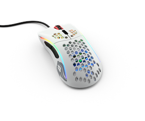 Mus - Glorious Model D- (Small) - Matte White - Gaming mus - Optisk - 6 - Hvit med RGB lys - GLO-MS-DM-MW