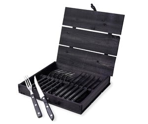 Servering & Servise - Gense Old Farmer Black steak/grill cutlery 12 pcs - 20149