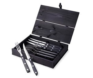 Servering & Servise - Gense Old Farmer Black steak/grill cutlery 8 pcs - 20150