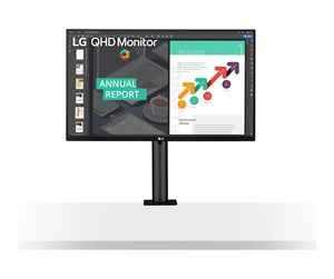 Skjerm - 27" LG Ergo 27QN880-B QHD 75Hz USB 60W Hub Speakers - 27QN880-B