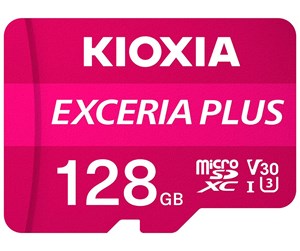 Minnekort - Kioxia EXCERIA PLUS MicroSD/SD - 100MB/s - 128GB - LMPL1M128GG2