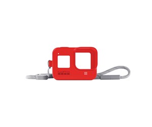 Actionkamera  - Tilbehør - GoPro Sleeve + Lanyard (HERO8 Black) Firecracker Red - AJSST-008