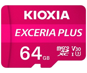 Minnekort - Kioxia EXCERIA PLUS MicroSD/SD - 100MB/s - 64GB - LMPL1M064GG2