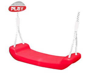 Utendørsleker - Nordic Play Swing seat w/ rope red - 805-448