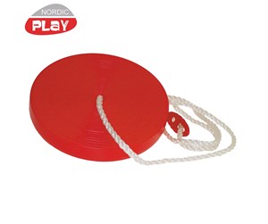 Utendørsleker - Nordic Play Disc swing with rope red - 805-451