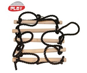 Utendørsleker - Nordic Play rope ladder 5-step with black rope - 805-461