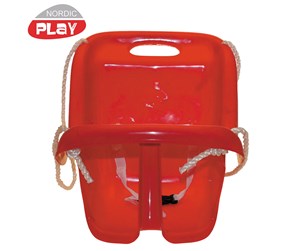 Utendørsleker - Nordic Play Baby swing w/ high back red - 805-467