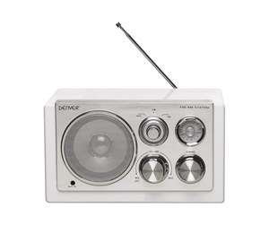 DAB, nettverks- og klokkeradio - DENVER TR-61 - portable radio - AM/FM - Hvit - TR-61WHITE