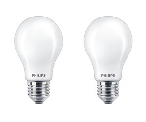 LED-lyspære - Philips LED-lyspære Classic Standard 7W/827 (60W) Frosted 2-pack E27 - 929001243067