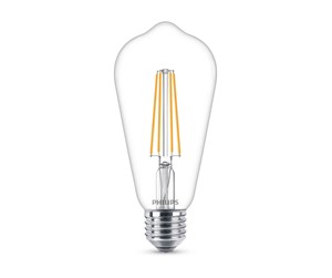 LED-lyspære - Philips LED-lyspære Classic Edison 4,3W/827 (40W) Clear E27 - 929001890255