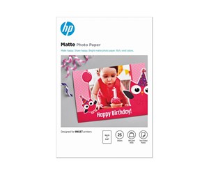 Papir, Fotopapir & Etiketter - HP Matte FSC Photo Paper 4x6 25 sheets - 7HF70A