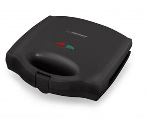 Brødrister - Esperanza Brødrister SANDWICH MAKER WITH INTERCHANGEABLE PLATES PORTABELLA 700W BLACK - EKT006K