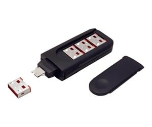 Kabinett tilbehør (kjølepasta mv.) - Roline USB Port Blocker Set. (Key + 4 Locks) - 11.02.8330