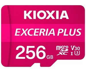 Minnekort - Kioxia EXCERIA PLUS MicroSD/SD - 100MB/s - 256GB - LMPL1M256GG2