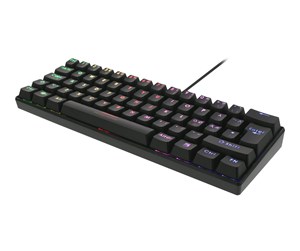 Tastatur - Deltaco GAMING - Gamingtastatur - Nordisk - Svart - GAM-075