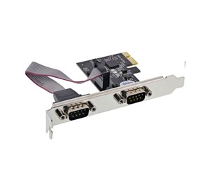 Nettverksadapter - Longshine Controller PCIe 2x Serial RS232 - LCS-6321M