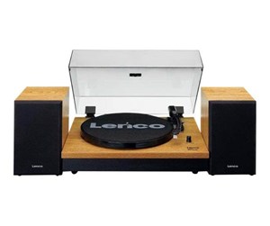 Platespiller - Lenco LS-300WD - Record Player with Bluetooth® and two separate speakers - Wood - Platespiller Brun - LS-300WOOD