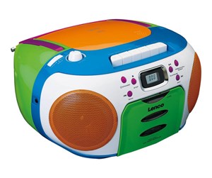 DAB, nettverks- og klokkeradio - Lenco SCD-971 - Portable FM radio CD/Cassette player - Multi colour - FM - Stereo - PA-90